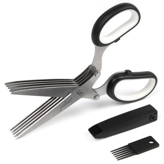 Five Blade Herb Scissors Black