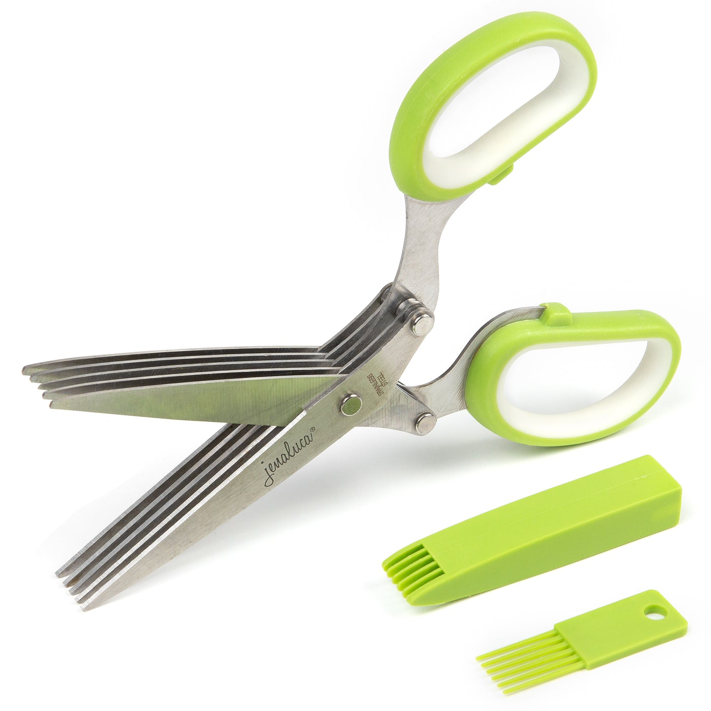 Five Blade Herb Scissors Green